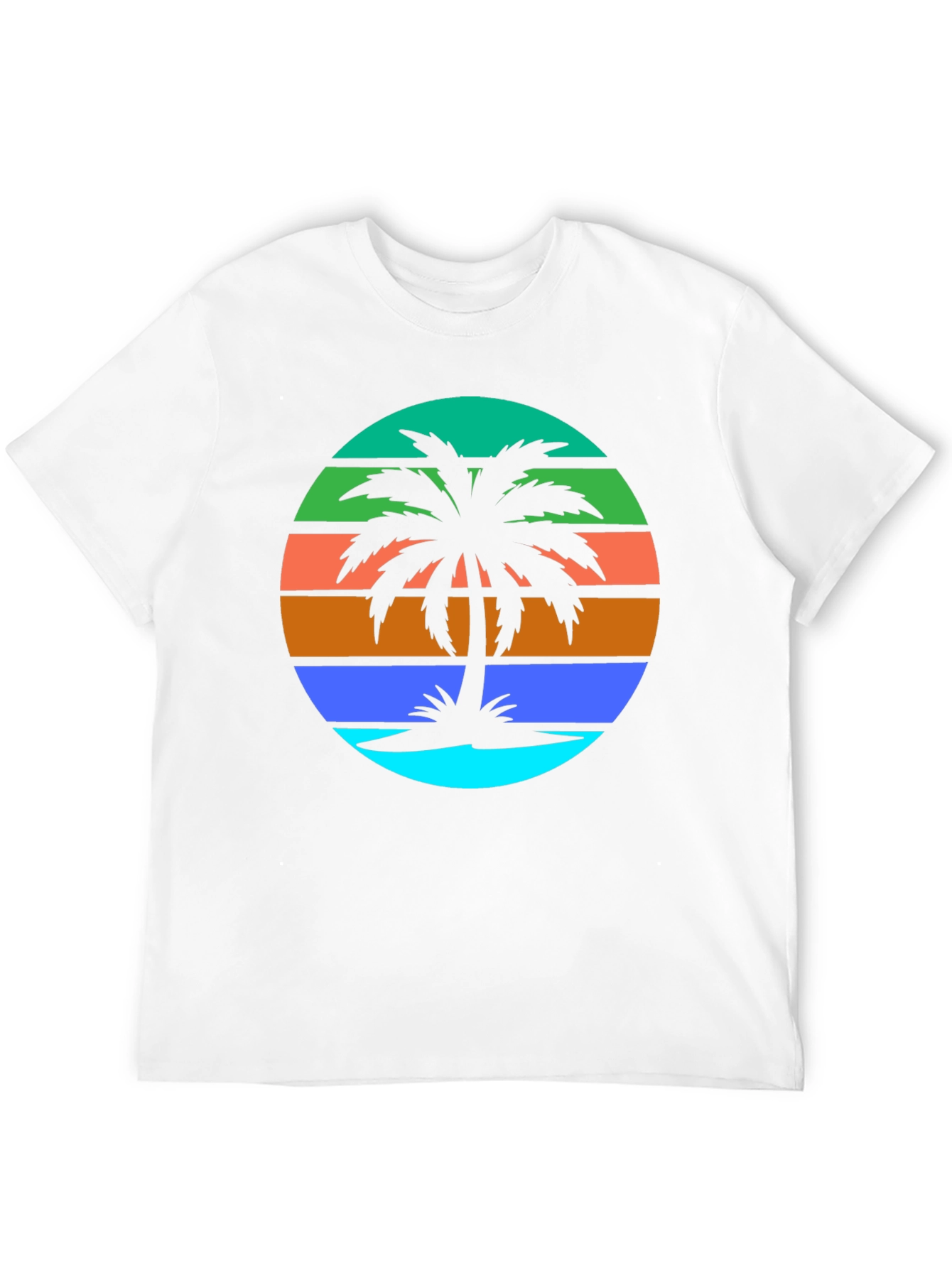 Retro Palm Tree Graphic Tee - Summer Vibes