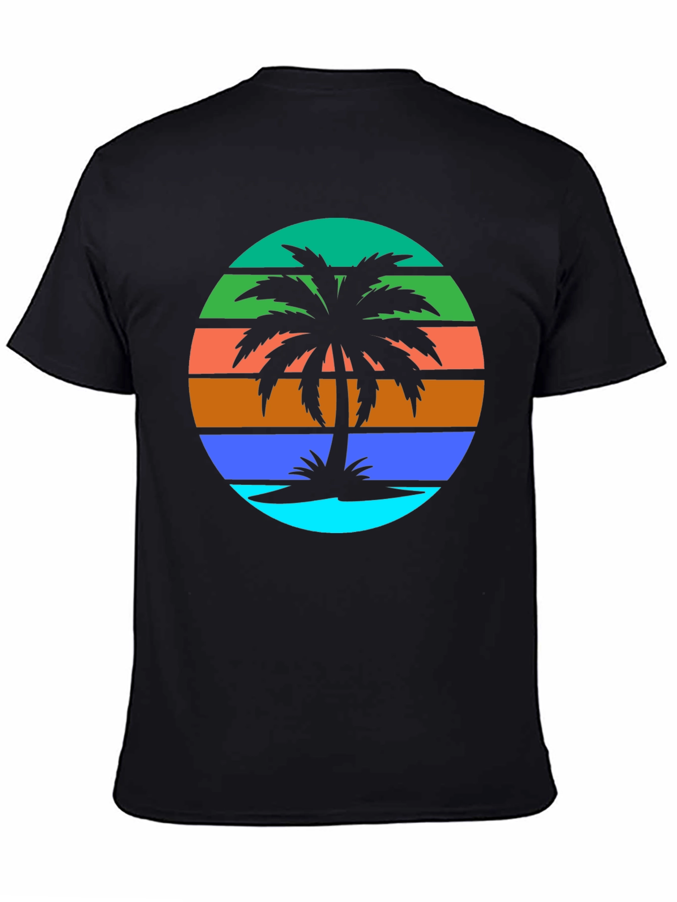 Retro Palm Tree Graphic Tee - Summer Vibes