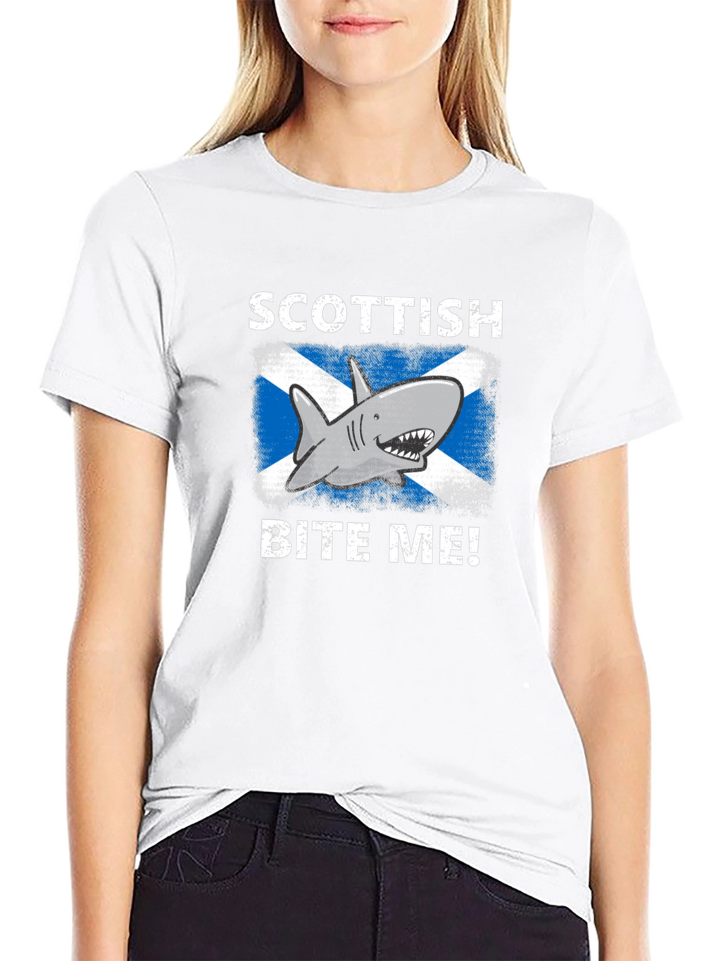 Scottish Shark Bite Me! Graphic Tee