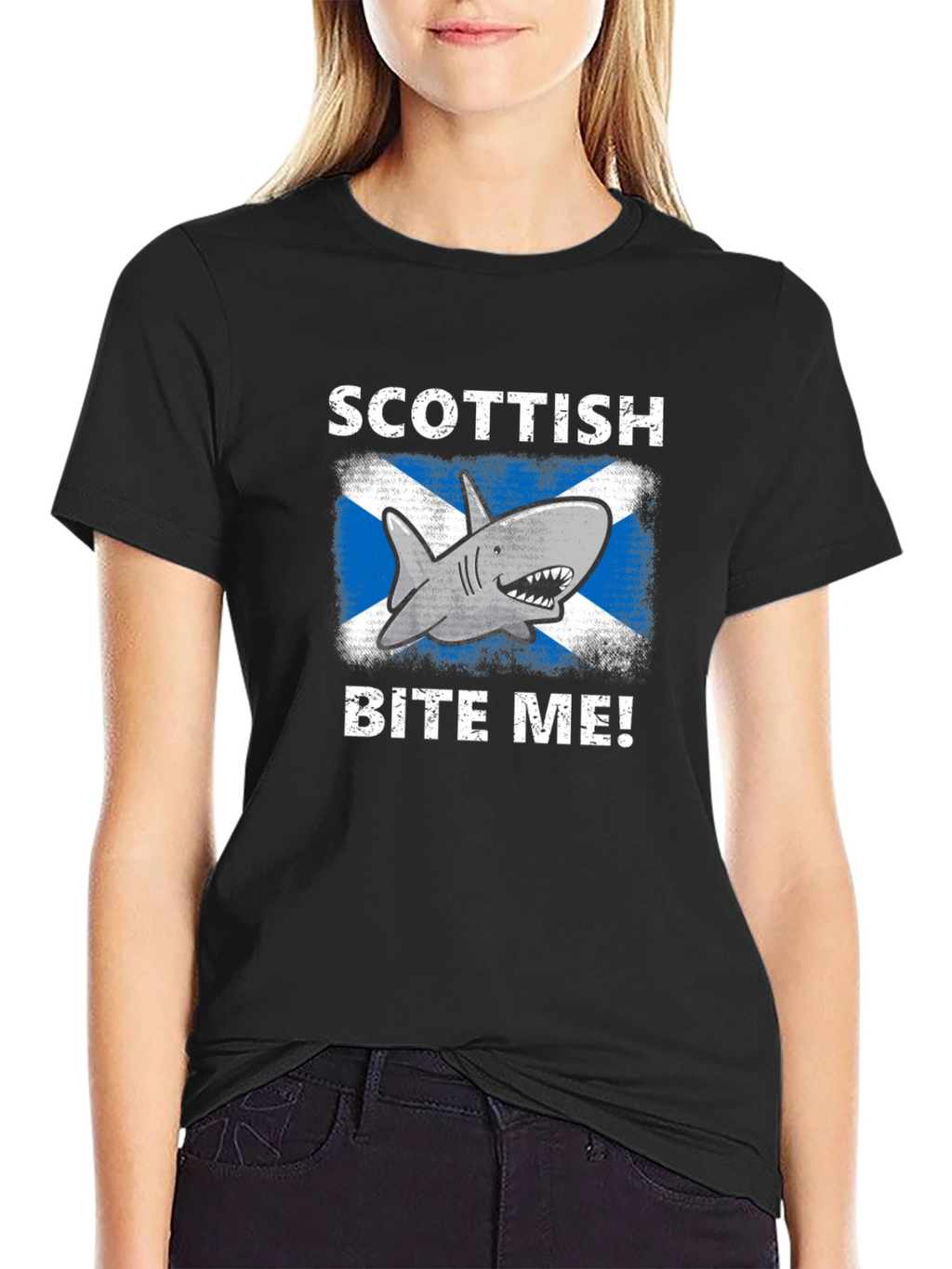 Scottish Shark Bite Me! Graphic Tee