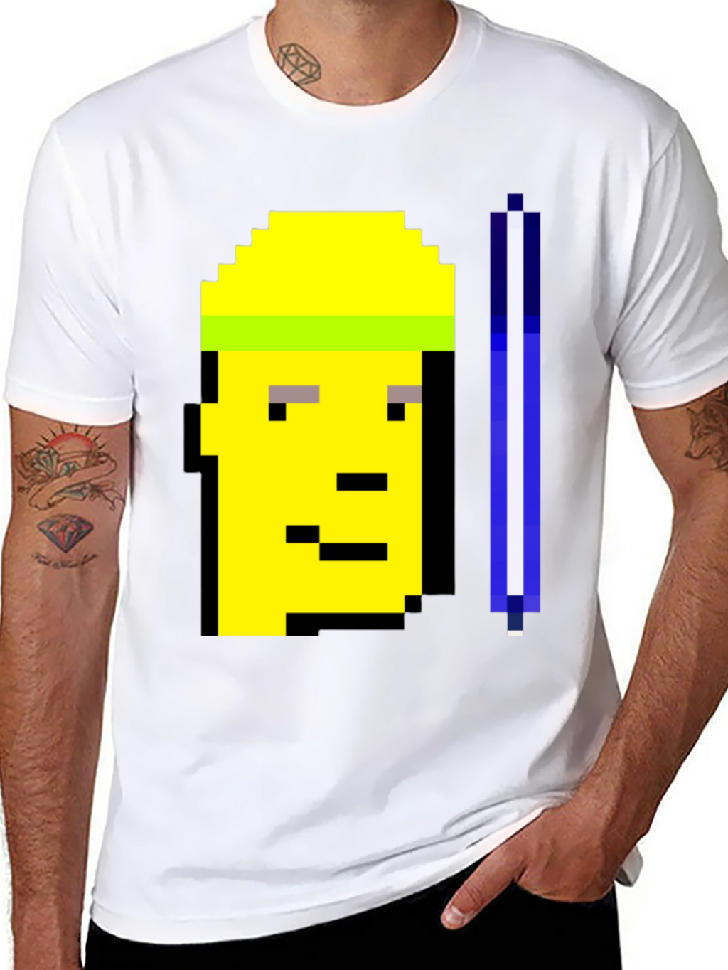 Pixel Art T-Shirt - Crypto Punk Style