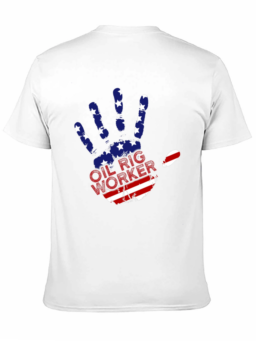 Oil Rig Worker Patriotic Hand T-Shirt