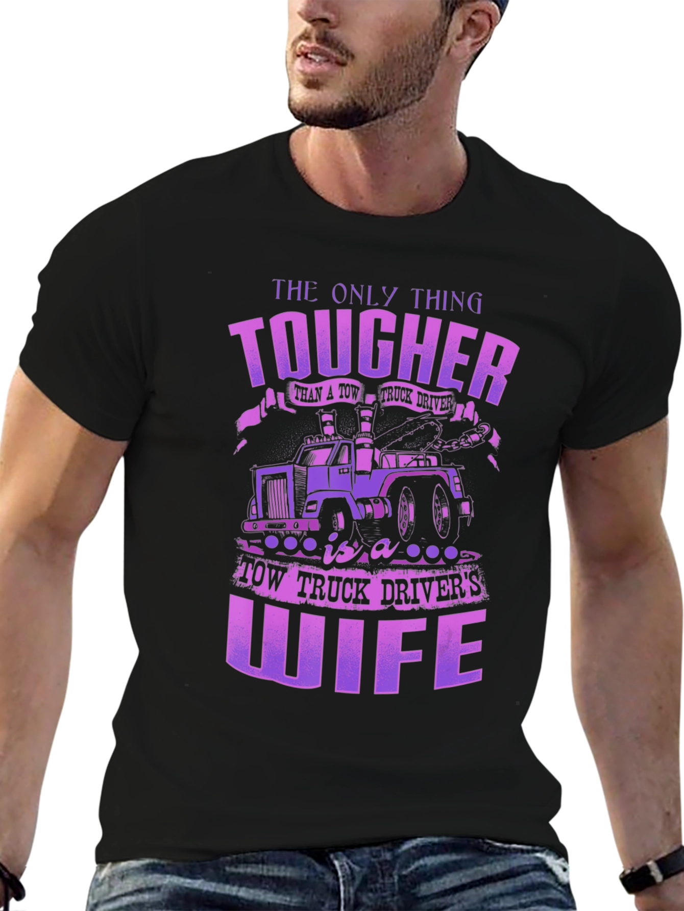 Tougher Tow Truck Wife Graphic T-Shirt