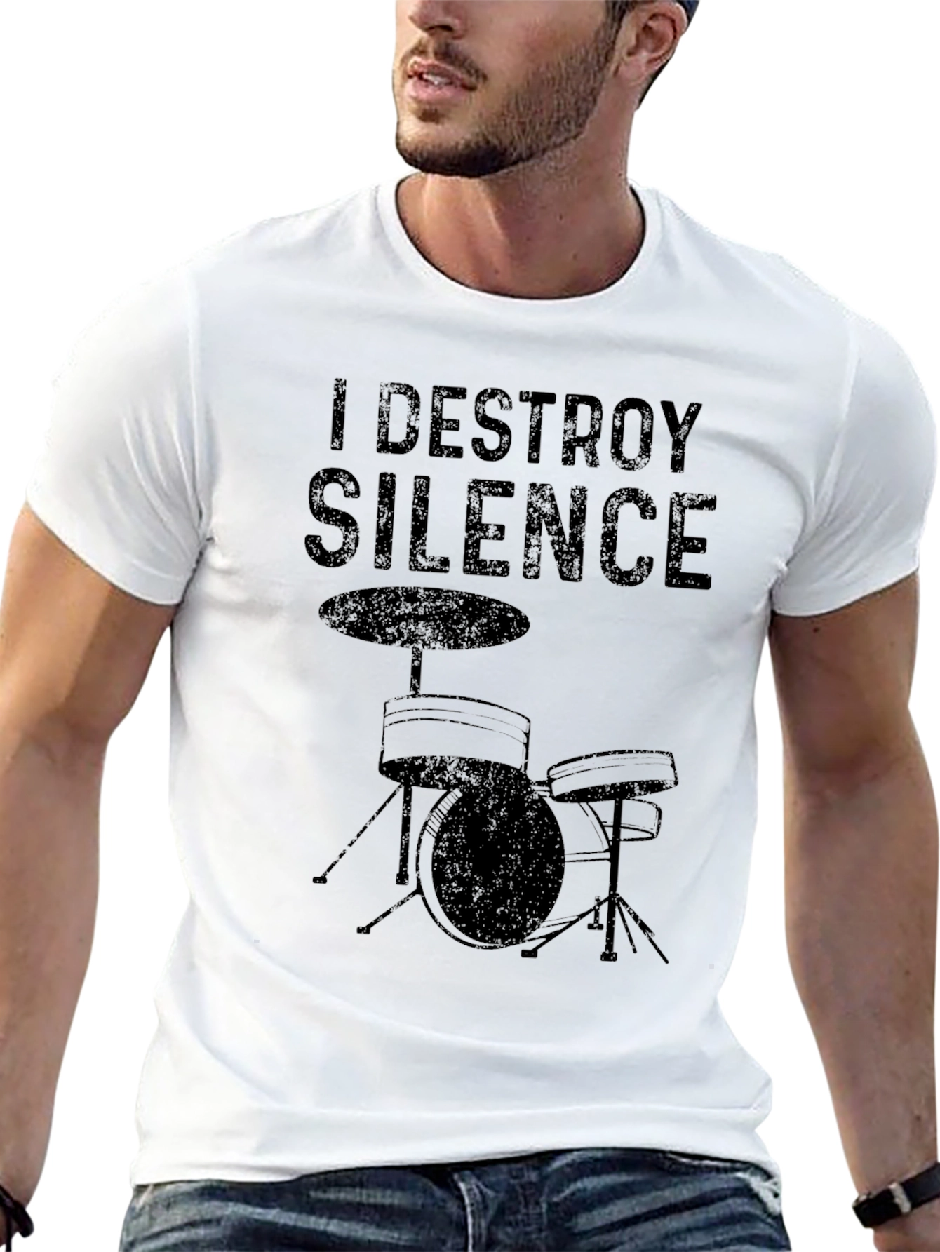 I Destroy Silence Drum Kit T-Shirt