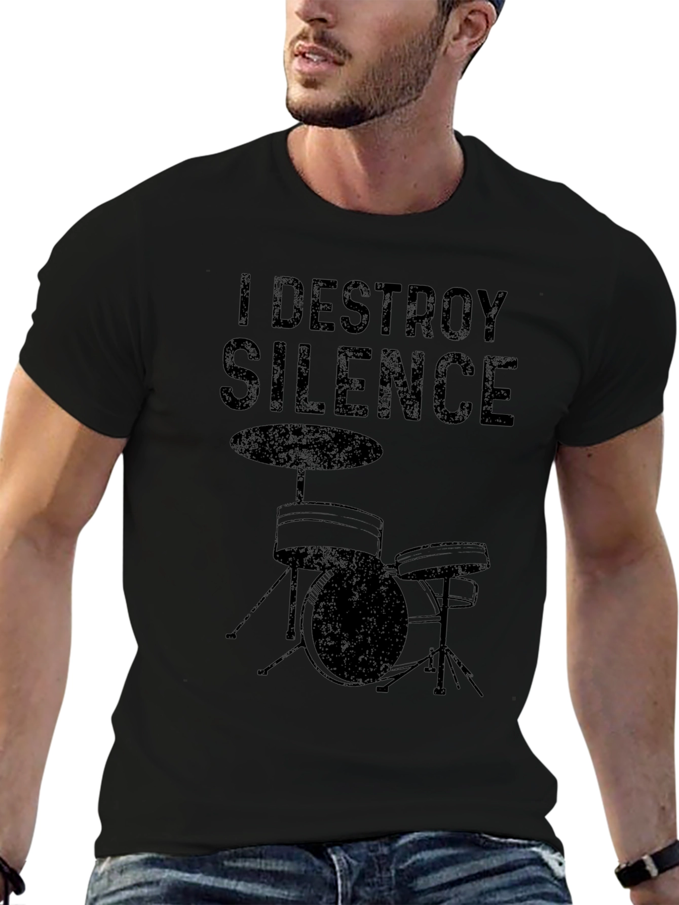 I Destroy Silence Drum Kit T-Shirt