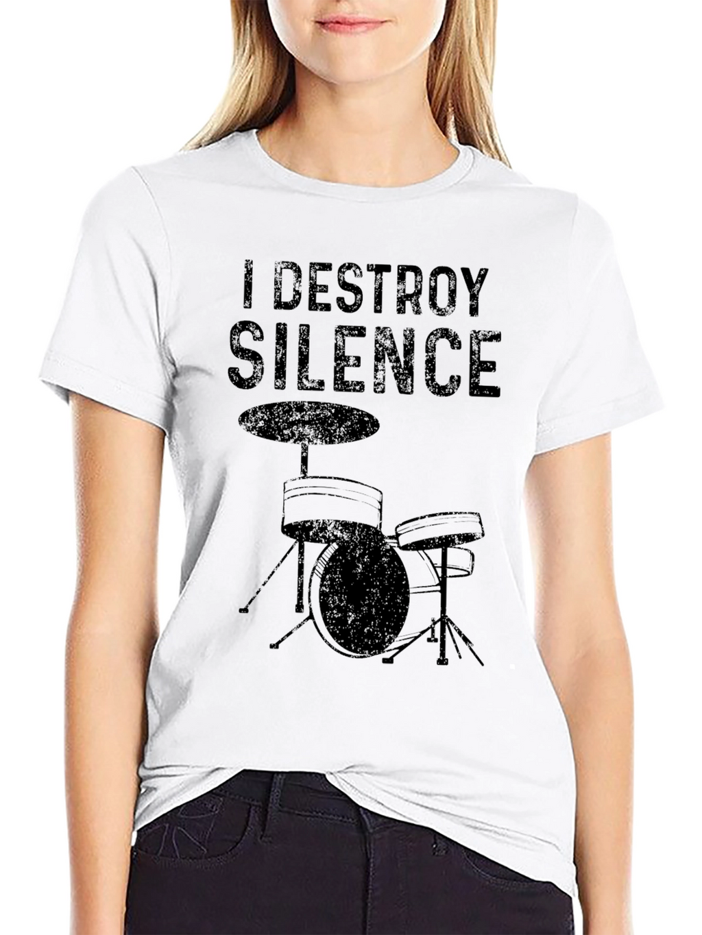 I Destroy Silence Drum Kit T-Shirt