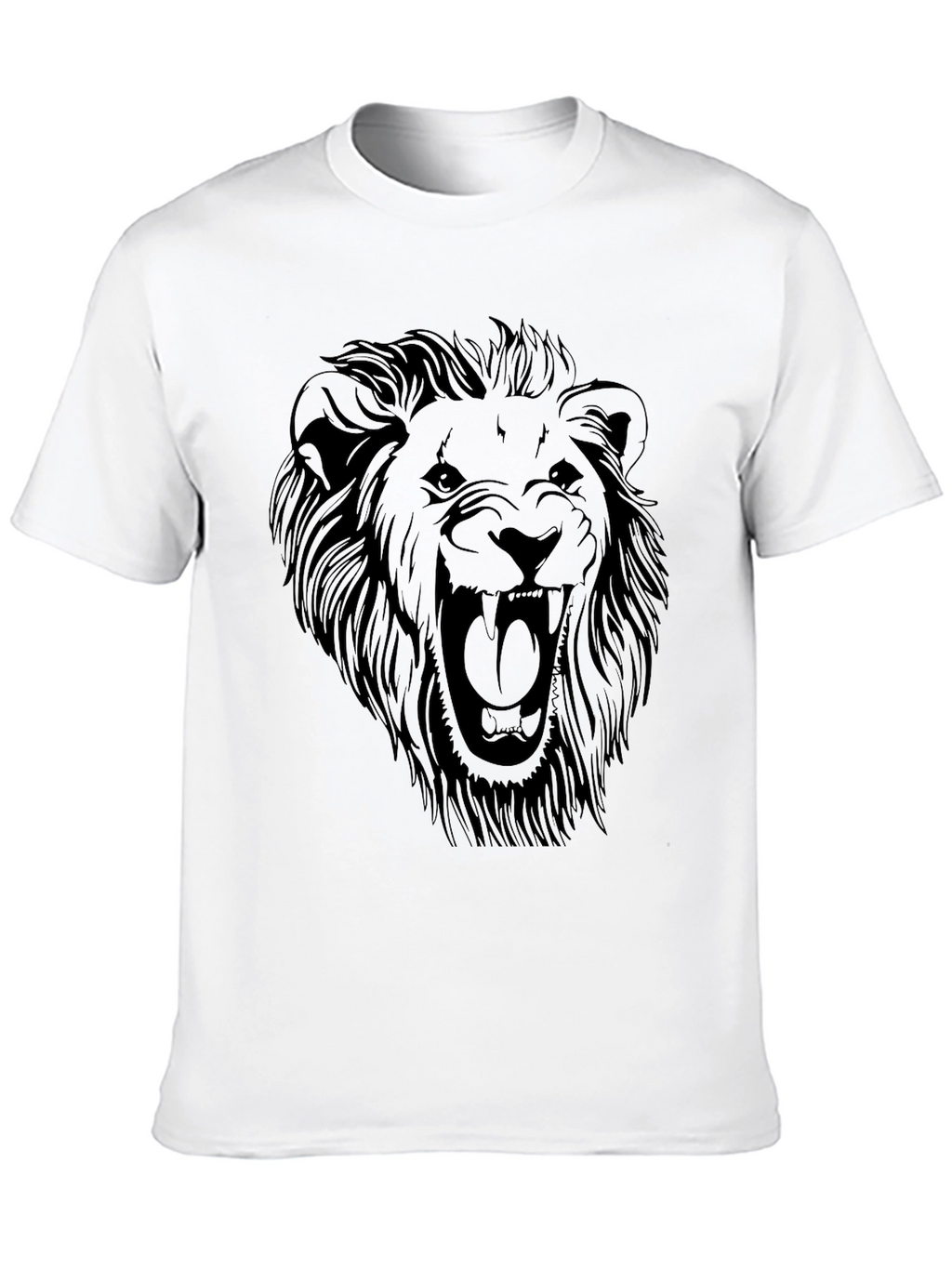 Mens Lion Graphic Black T-Shirt