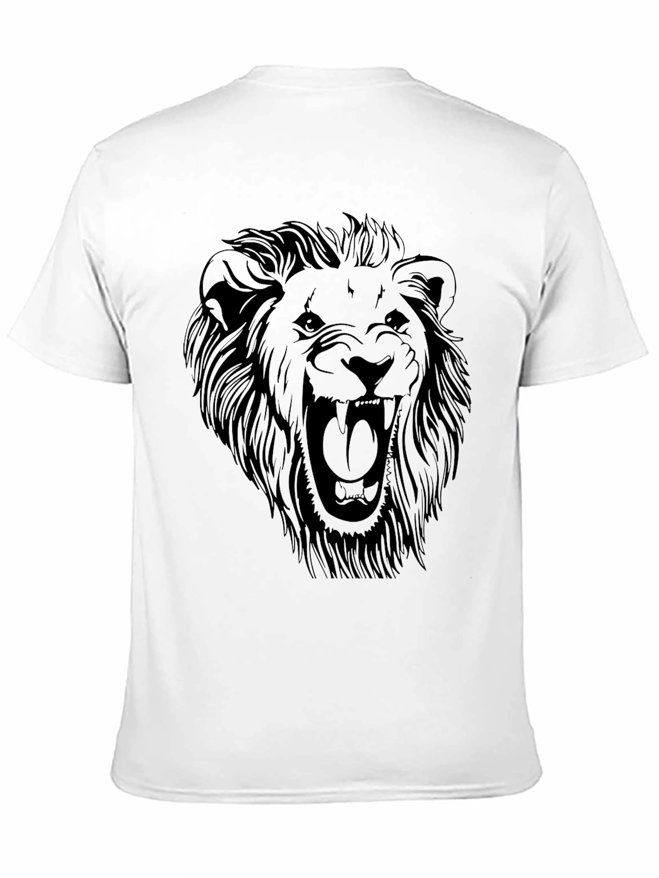 Mens Lion Graphic Black T-Shirt