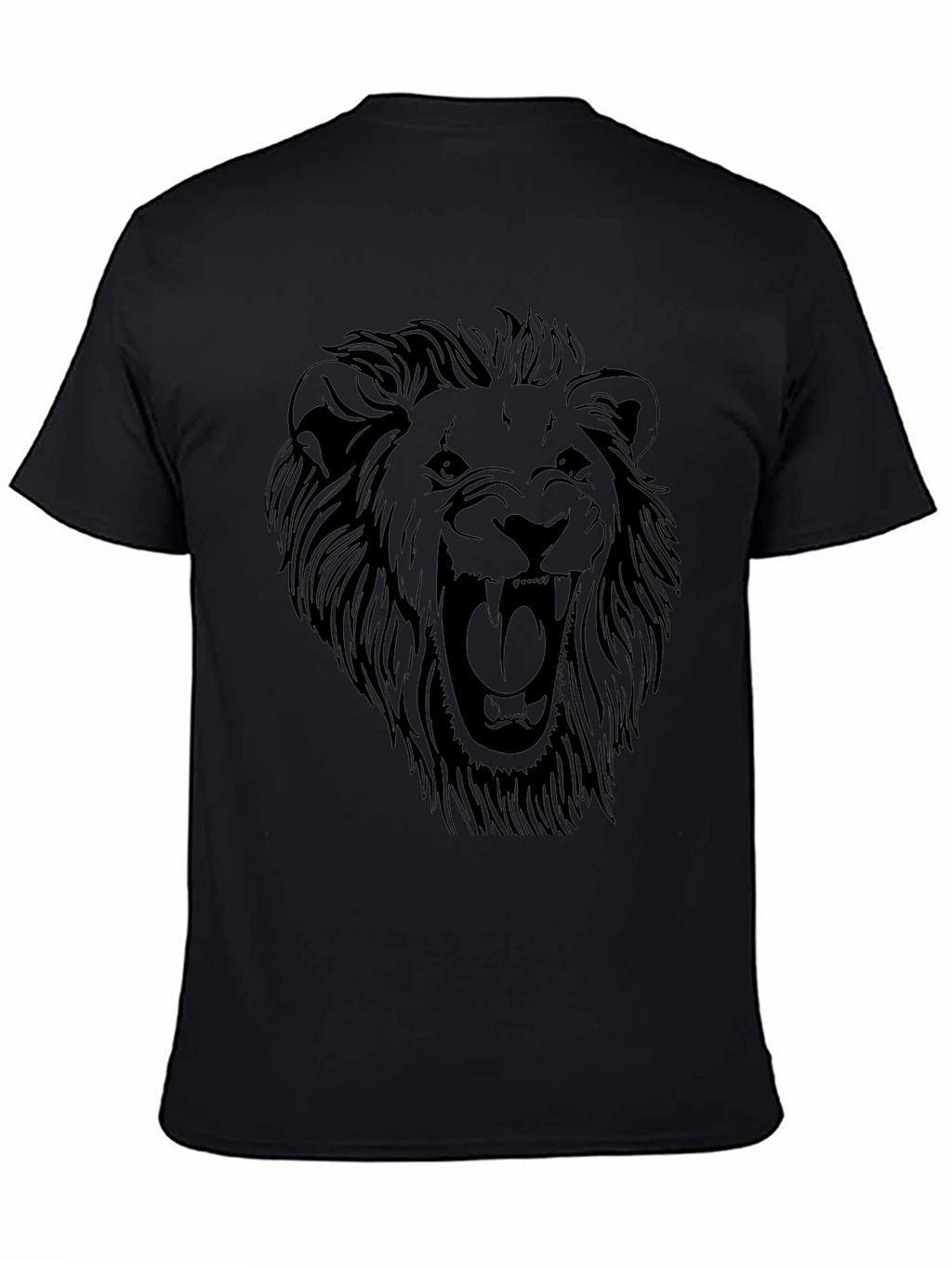 Mens Lion Graphic Black T-Shirt