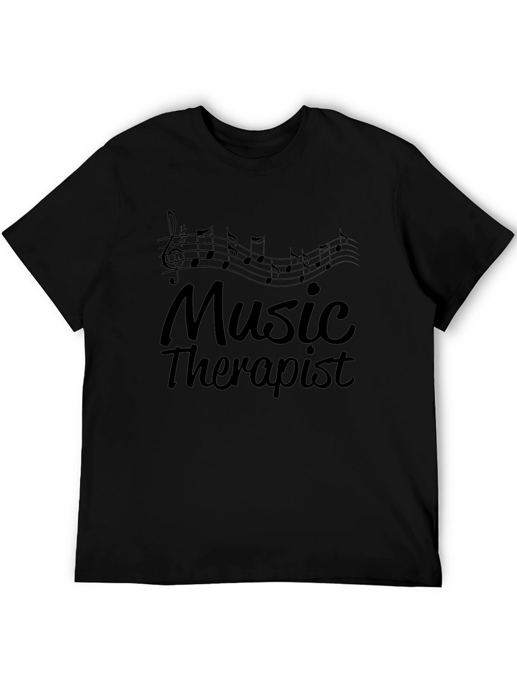Music Therapist T-Shirt - Black Graphic Tee