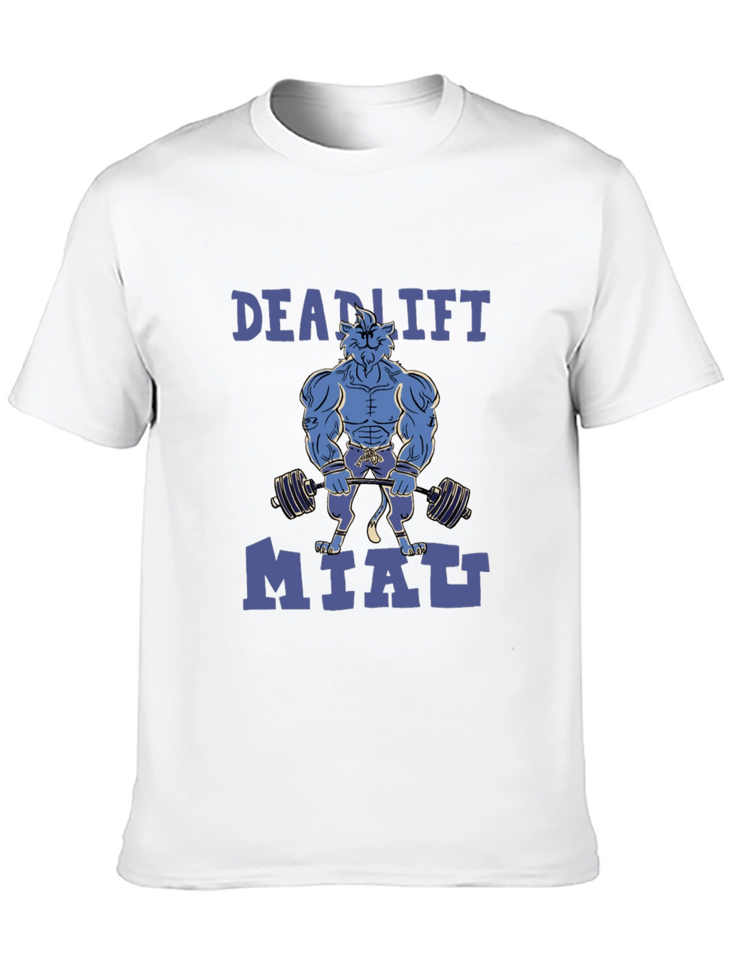 Deadlift Miatt Black T-Shirt - Gym Cat Design