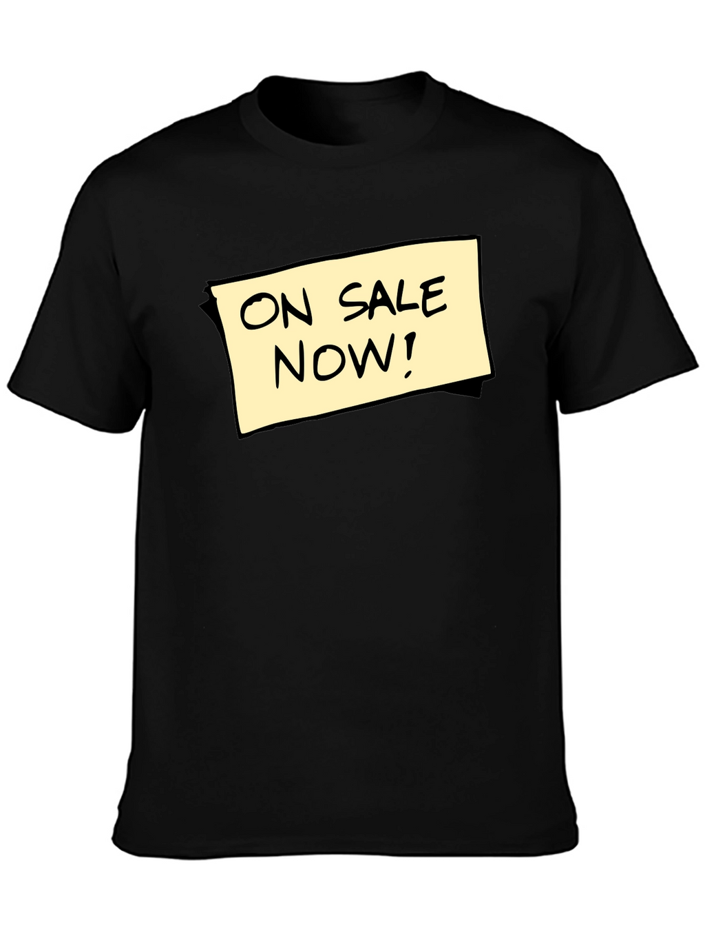 On Sale Now! Graphic Tee - Black Cotton T-Shirt