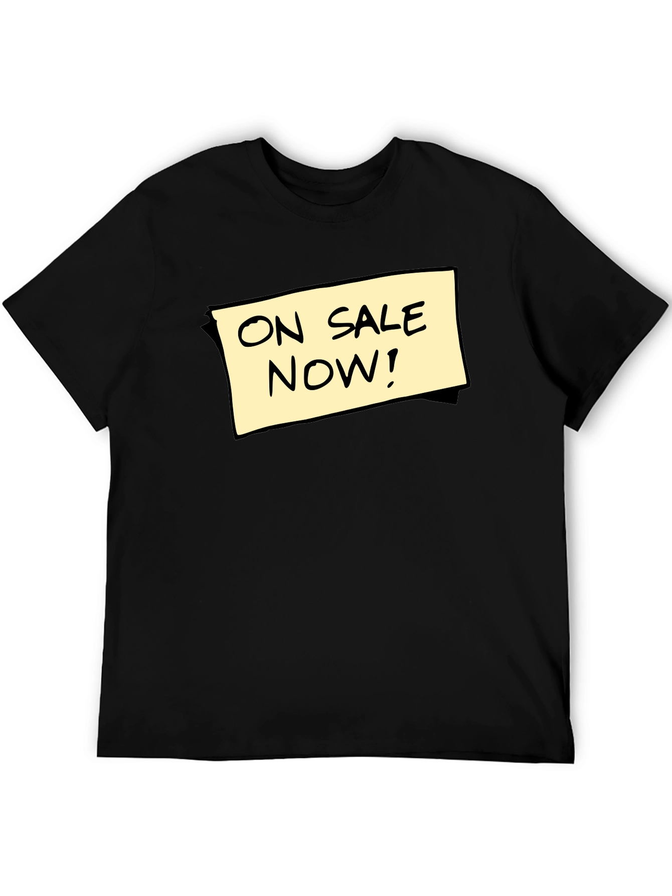 On Sale Now! Graphic Tee - Black Cotton T-Shirt