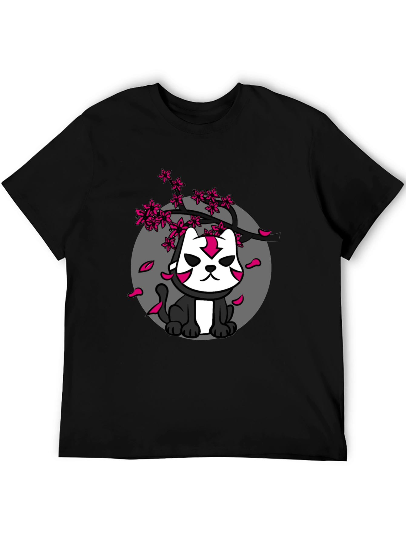 Ninja Cat Cherry Blossom Graphic Tee