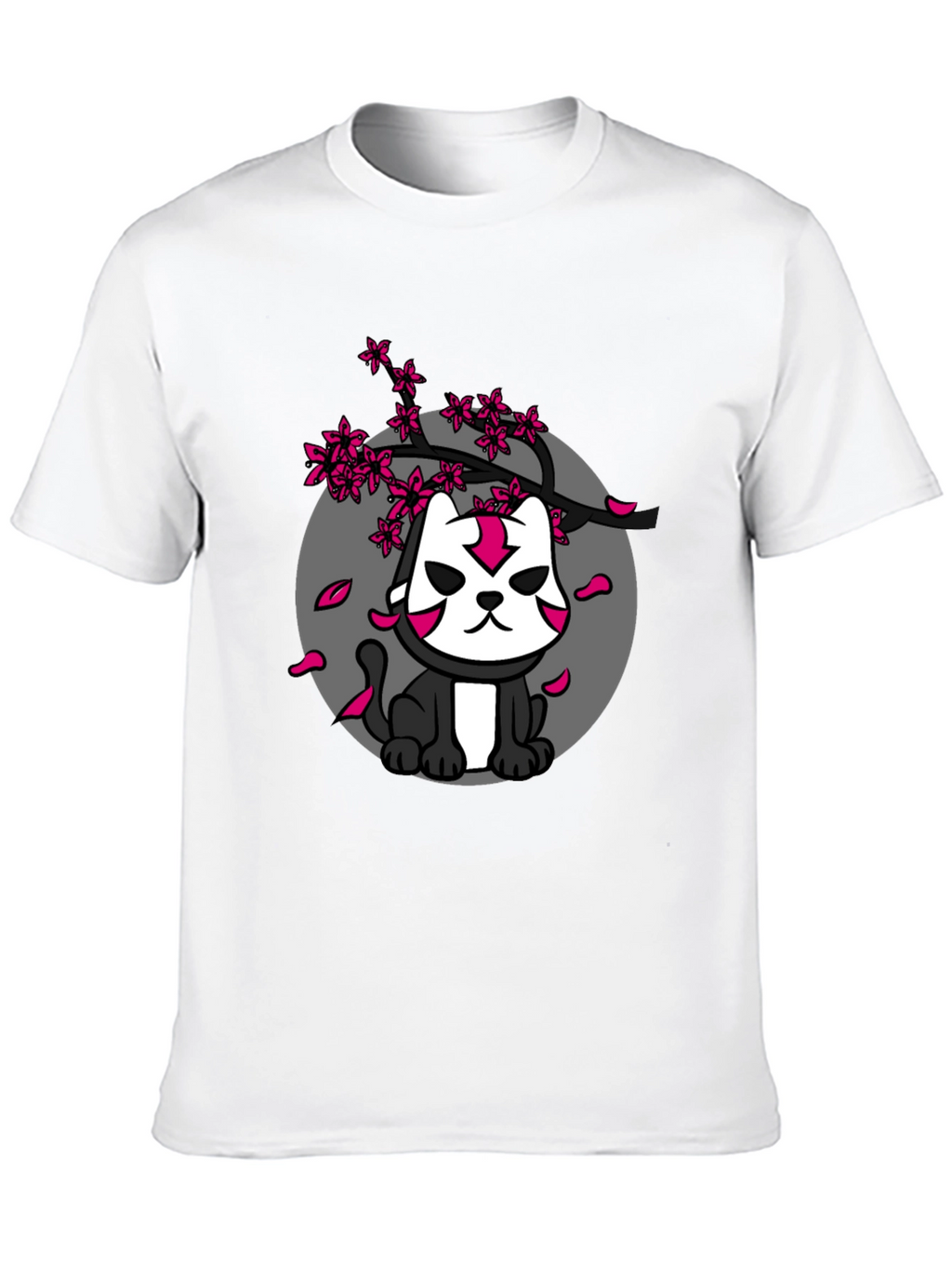 Ninja Cat Cherry Blossom Graphic Tee