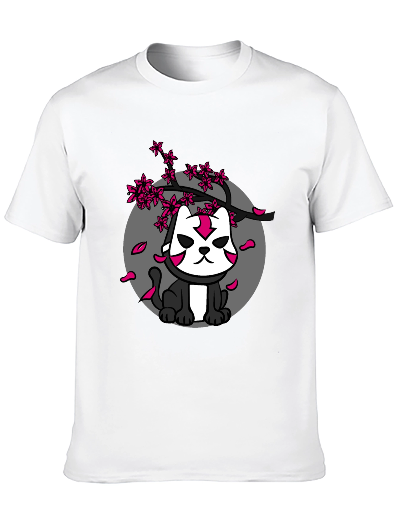 Ninja Cat Cherry Blossom Graphic Tee