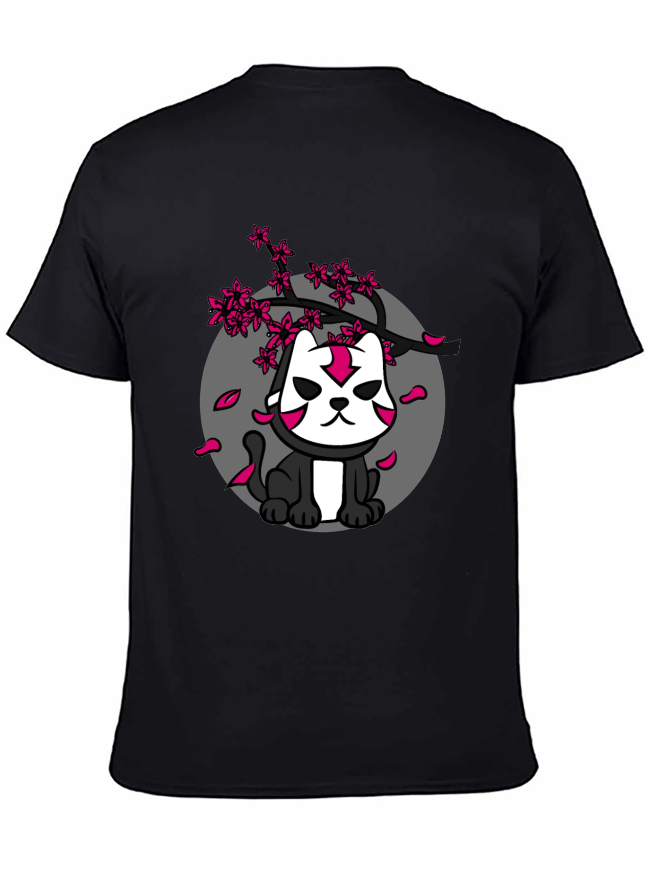 Ninja Cat Cherry Blossom Graphic Tee