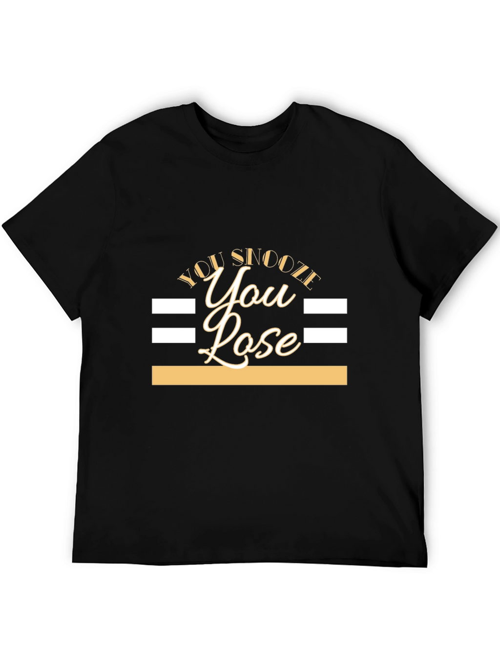 You Snooze You Lose Graphic Tee - Black T-Shirt