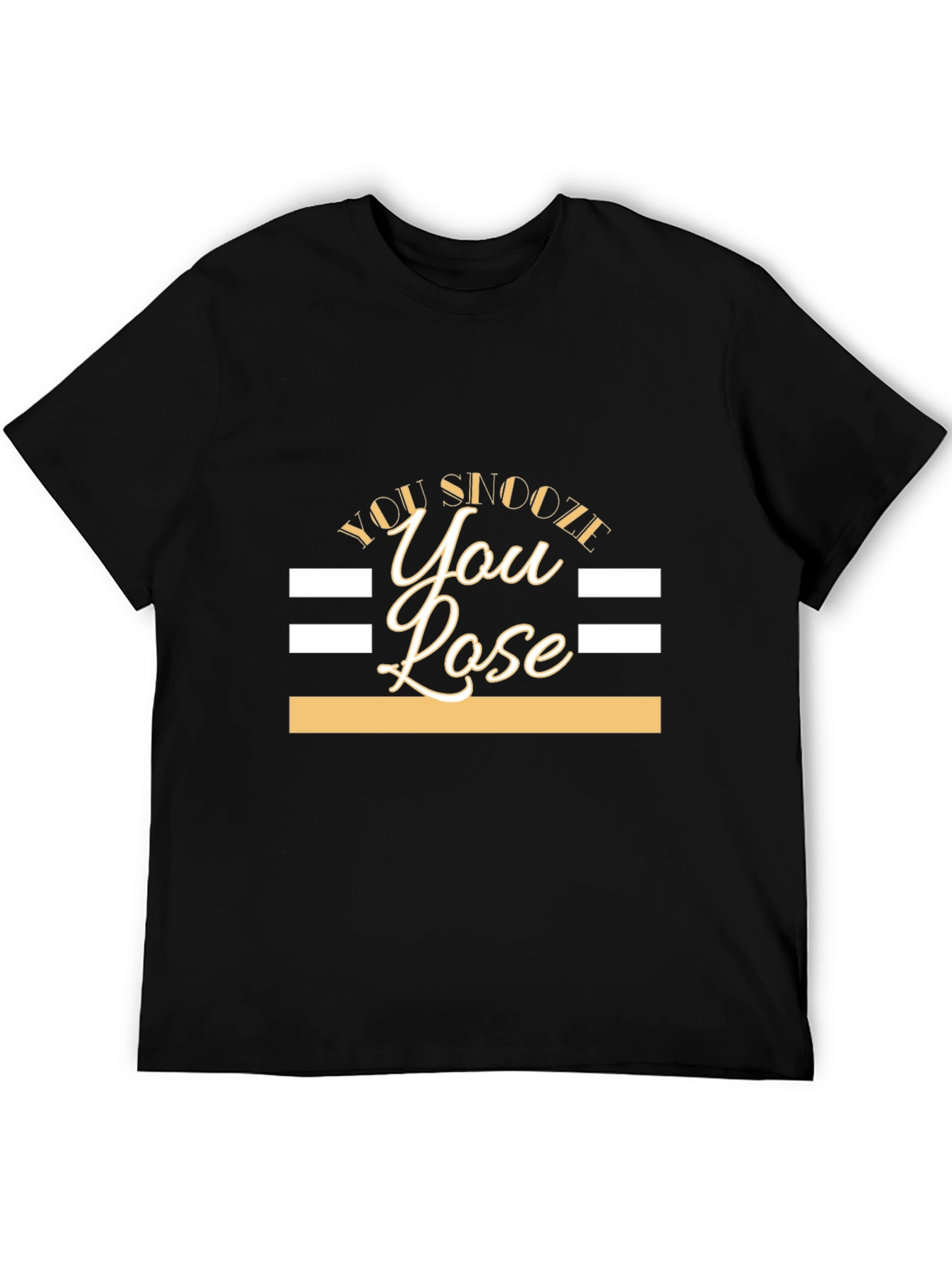 You Snooze You Lose Graphic Tee - Black T-Shirt
