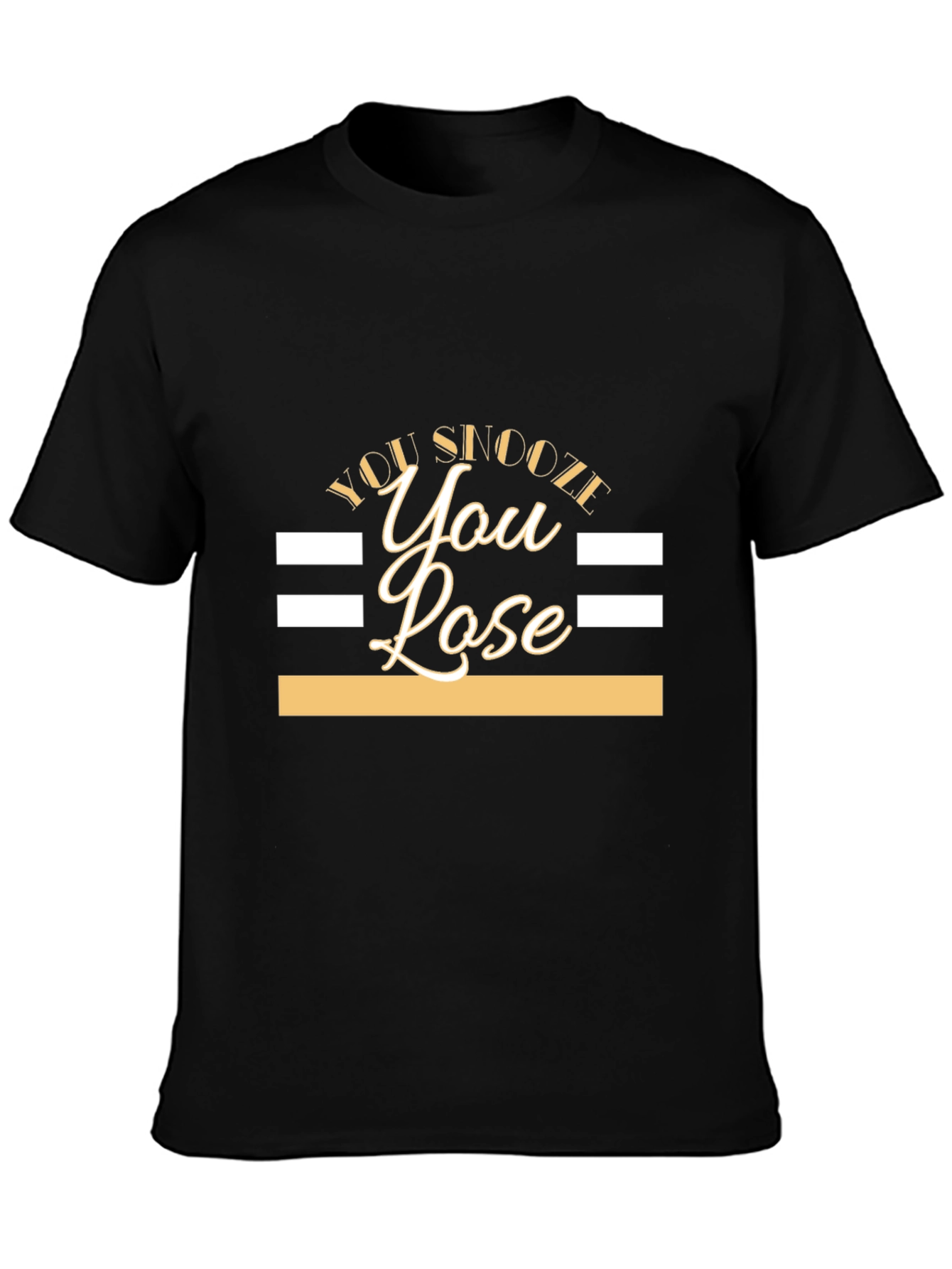 You Snooze You Lose Graphic Tee - Black T-Shirt
