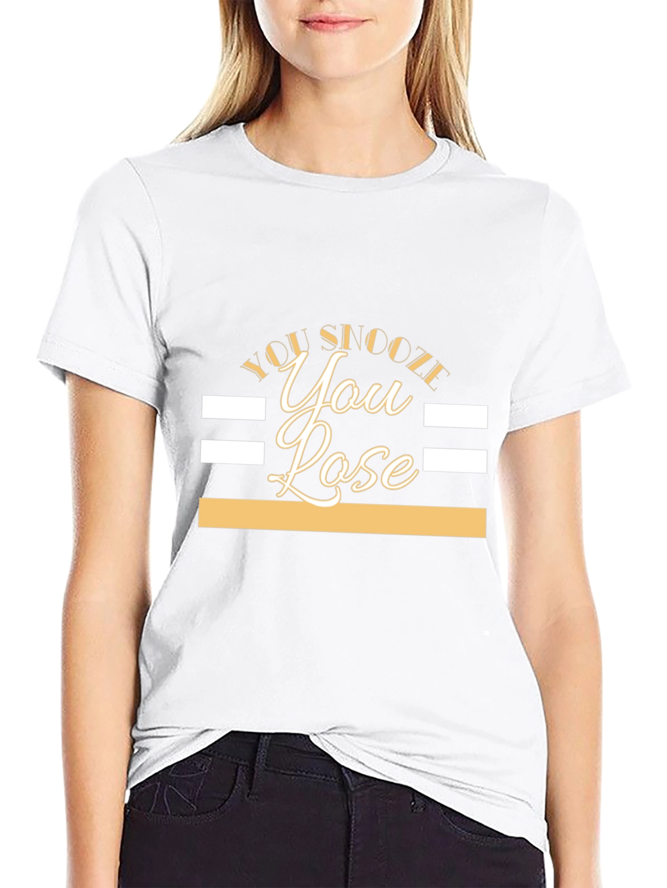 You Snooze You Lose Graphic Tee - Black T-Shirt