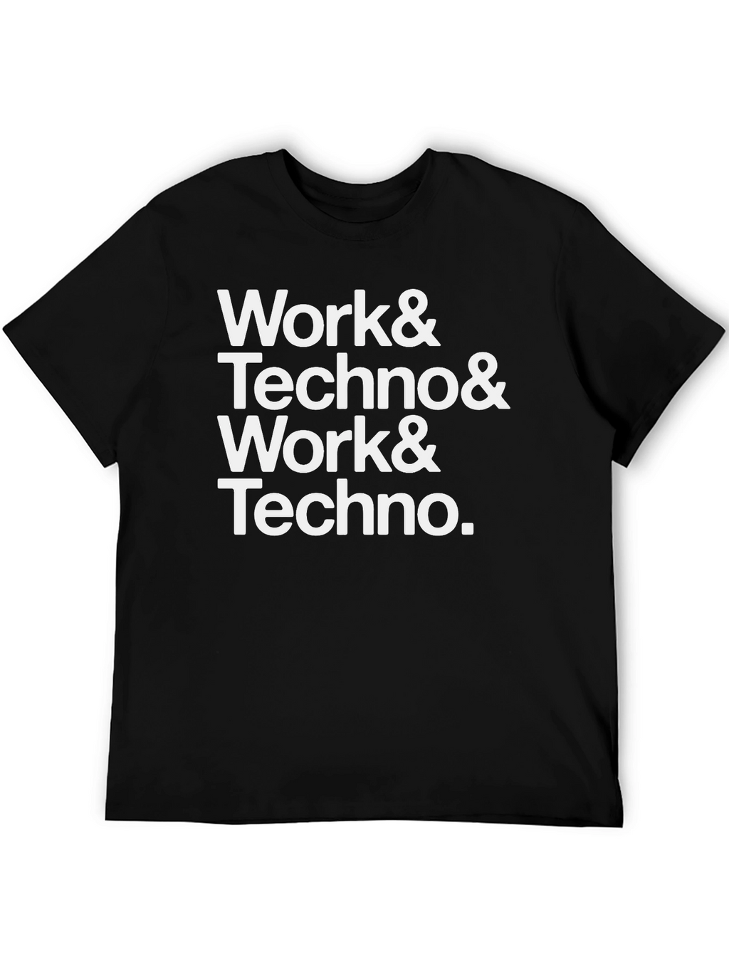 Work & Techno Graphic Print Crew Neck T-Shirt