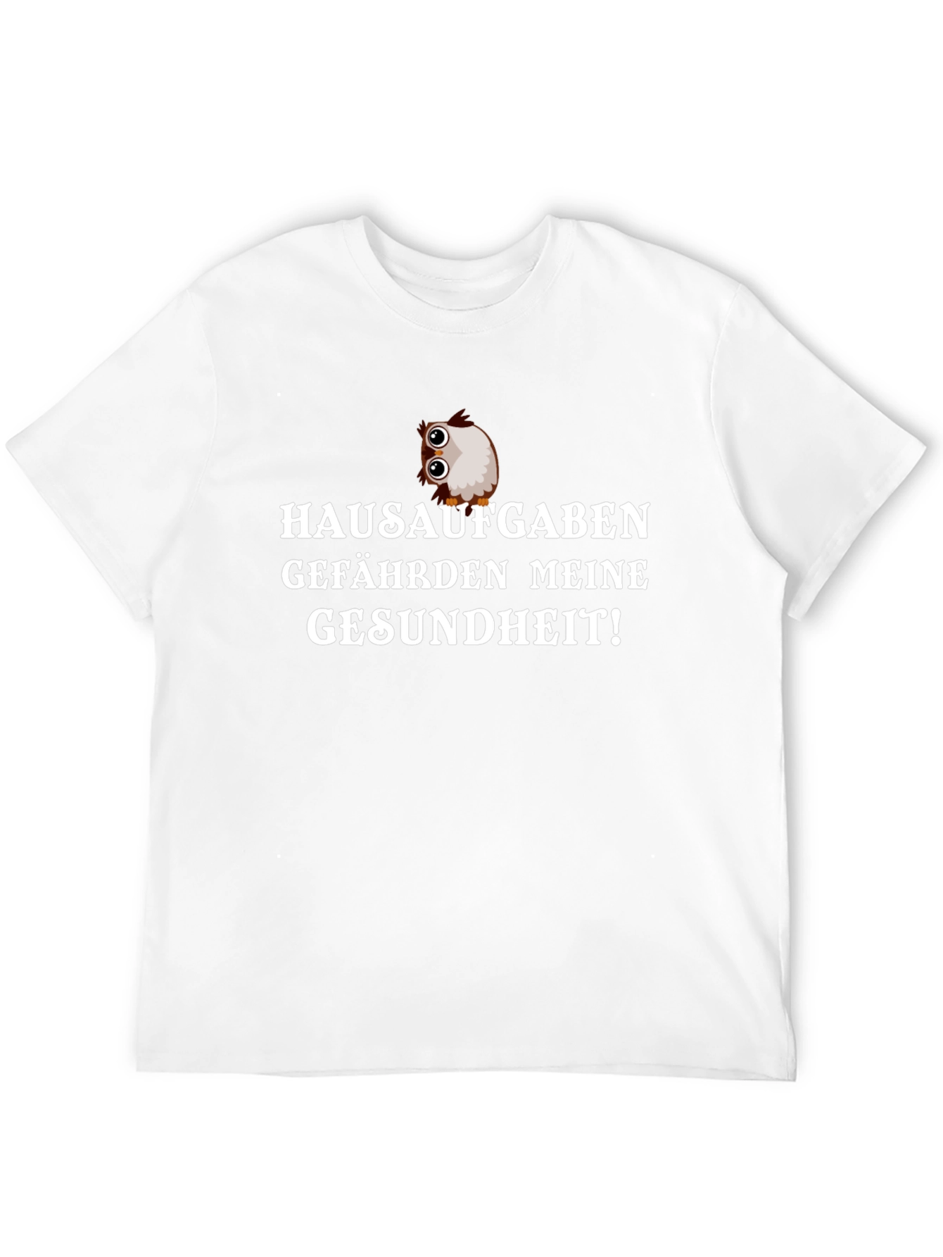 Hausaufgaben T-Shirt: Funny German Homework Owl Tee