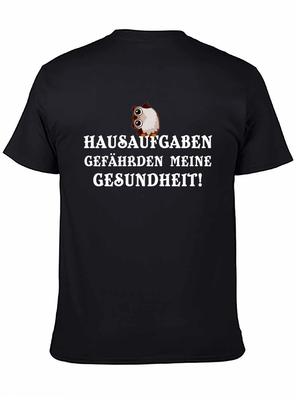 Hausaufgaben T-Shirt: Funny German Homework Owl Tee
