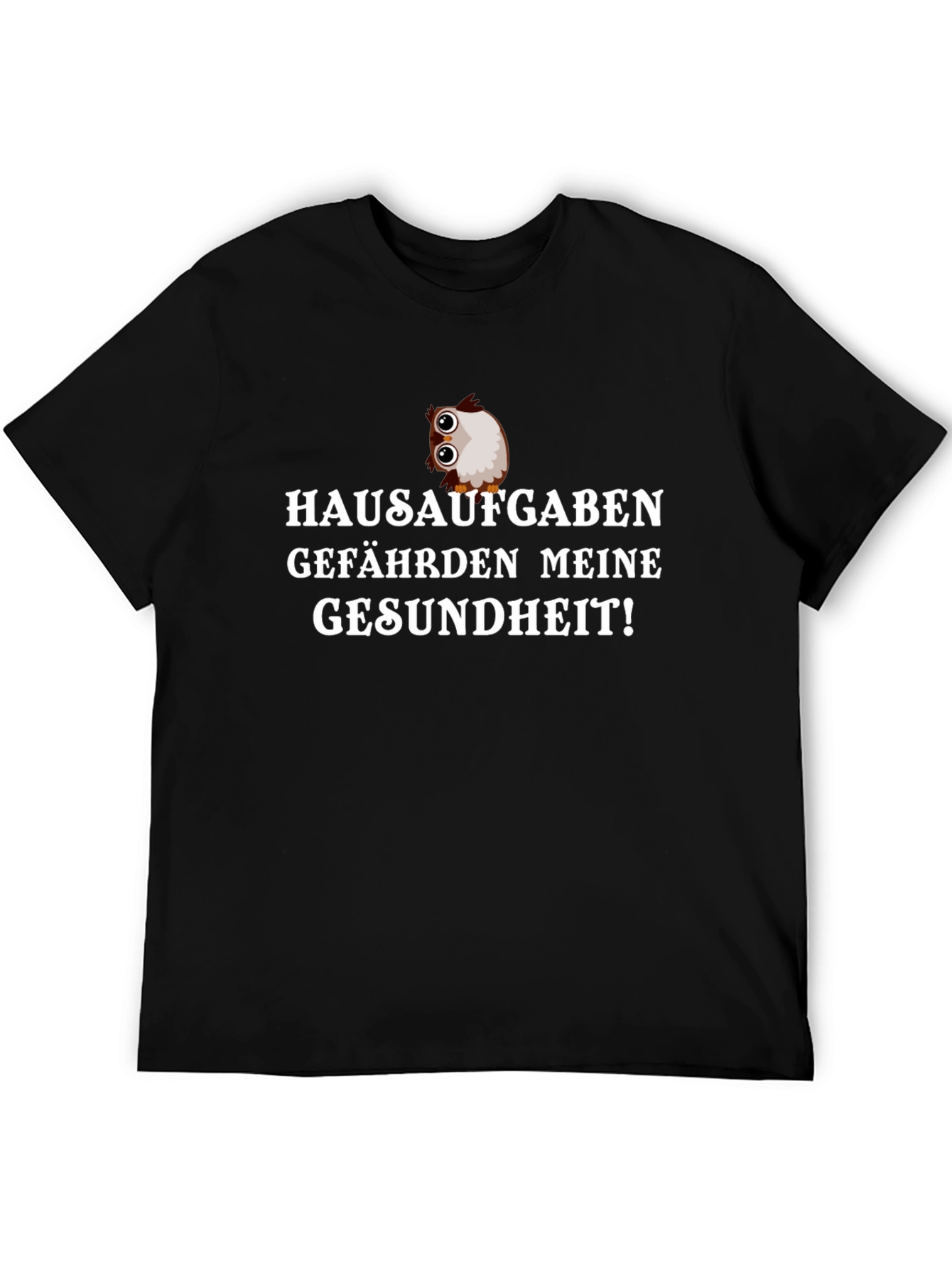 Hausaufgaben T-Shirt: Funny German Homework Owl Tee