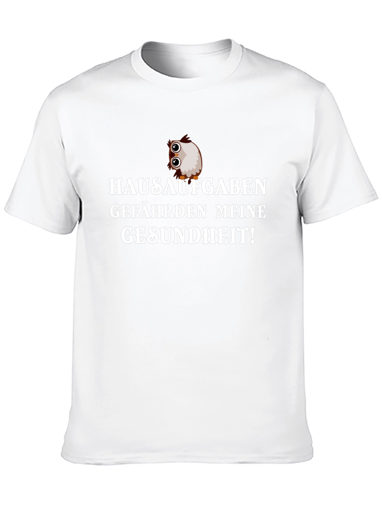 Hausaufgaben T-Shirt: Funny German Homework Owl Tee