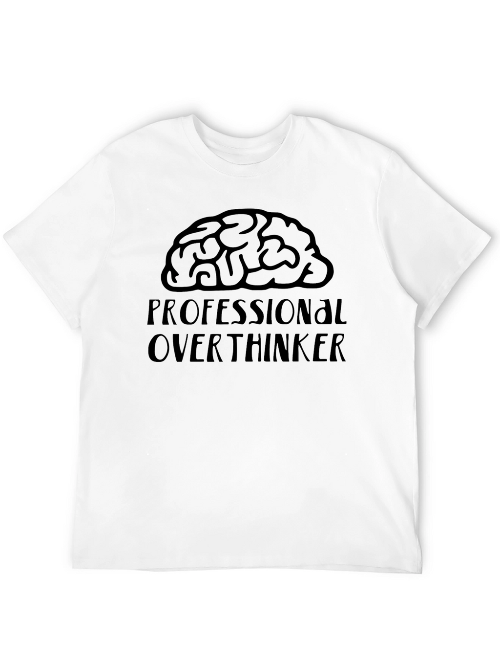Professional Overthinker T-Shirt - Brain Graphic Tee