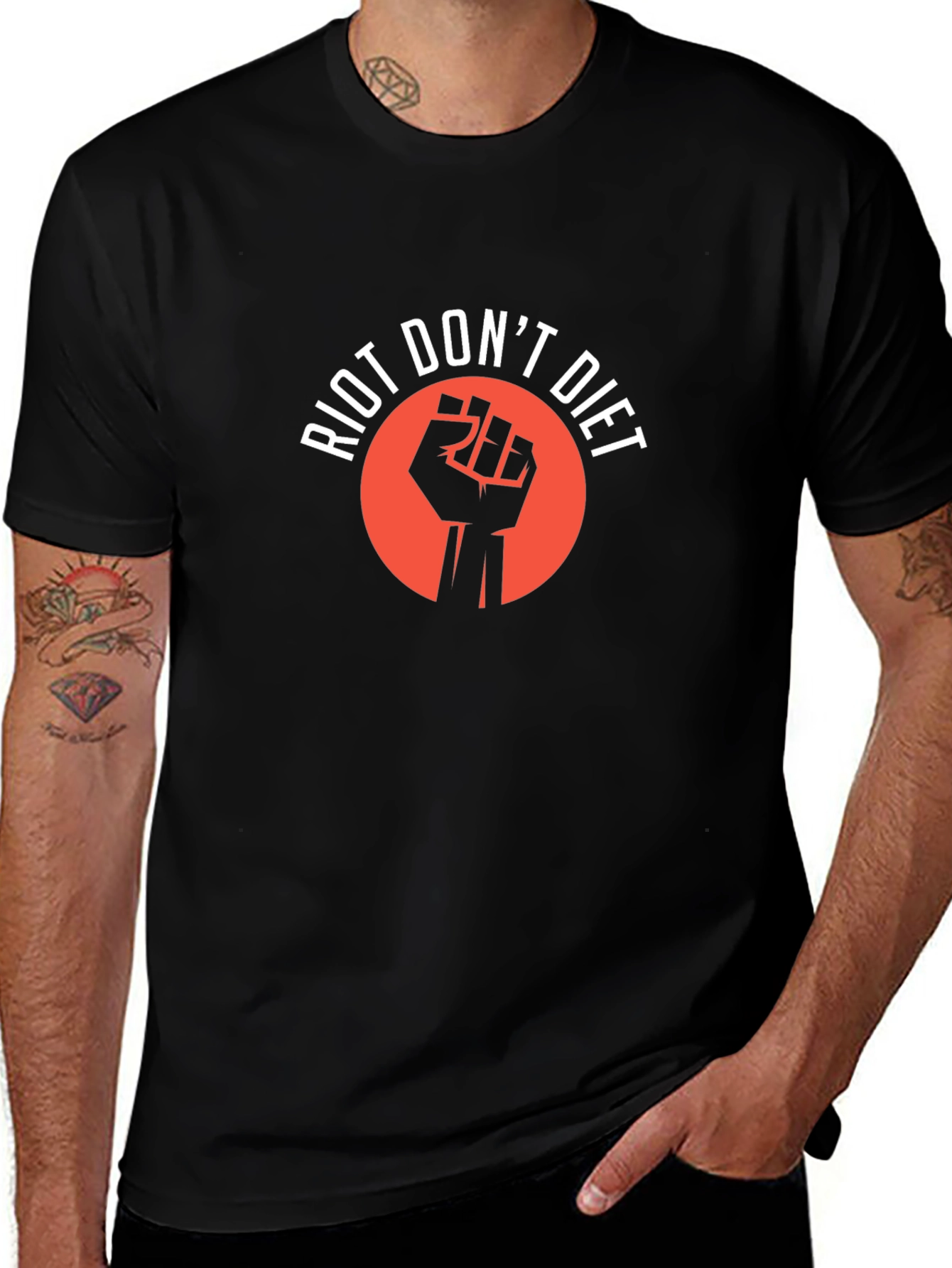 Riot Dont Diet Graphic Tee - Black