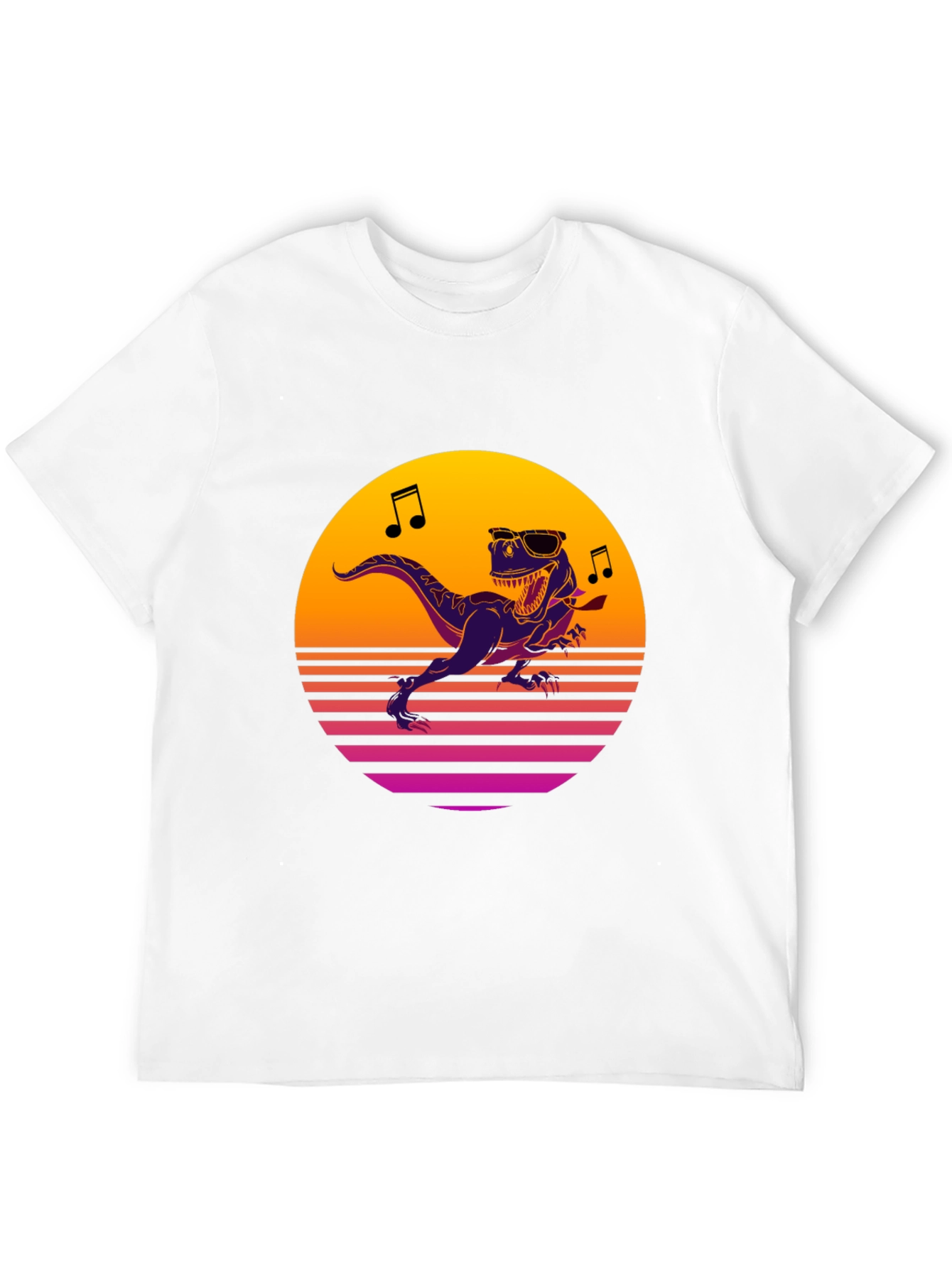 Retro Dino T-Shirt - Dancing T-Rex Graphic Tee