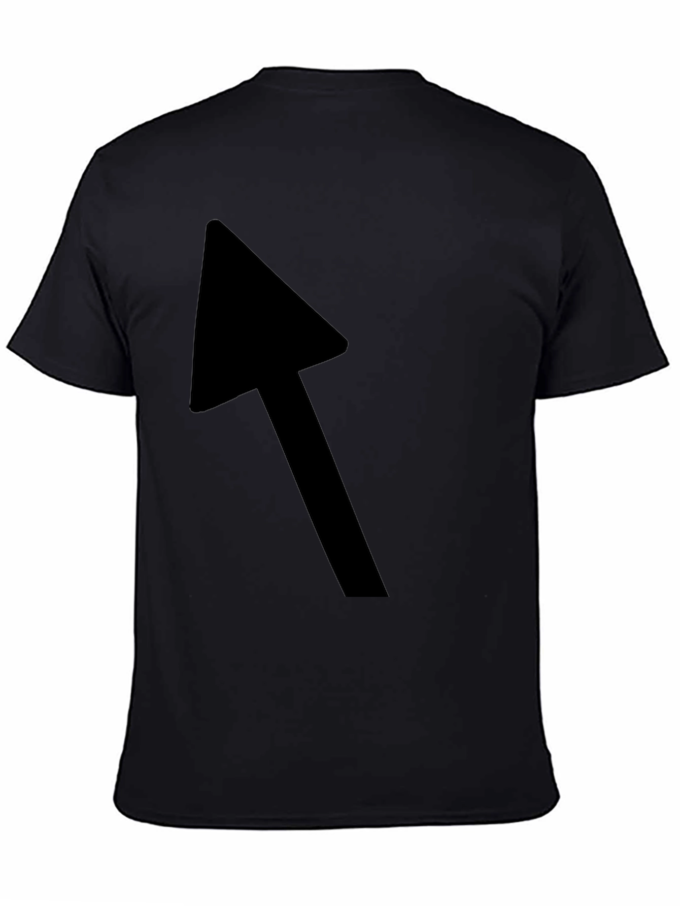 Black T-Shirt with Bold Arrow Graphic