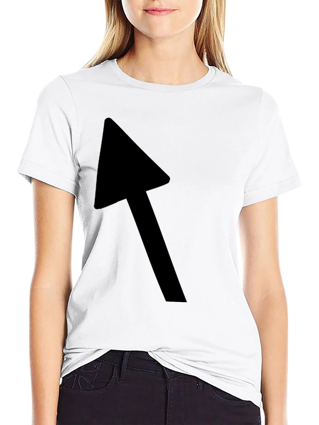 Black T-Shirt with Bold Arrow Graphic