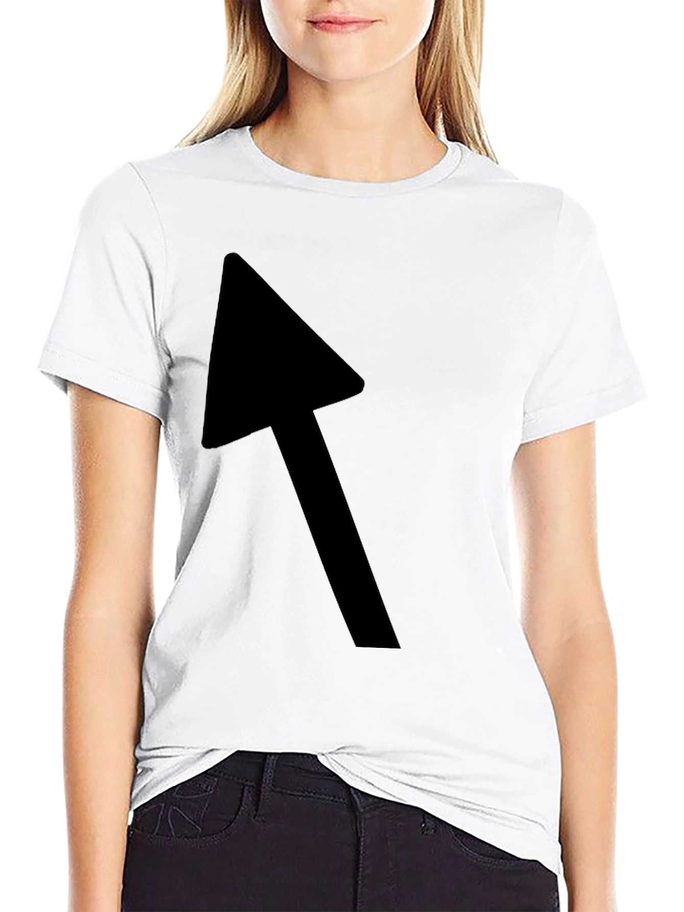 Black T-Shirt with Bold Arrow Graphic