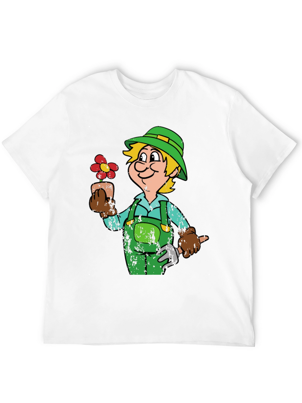 Gardener Cartoon Graphic T-Shirt