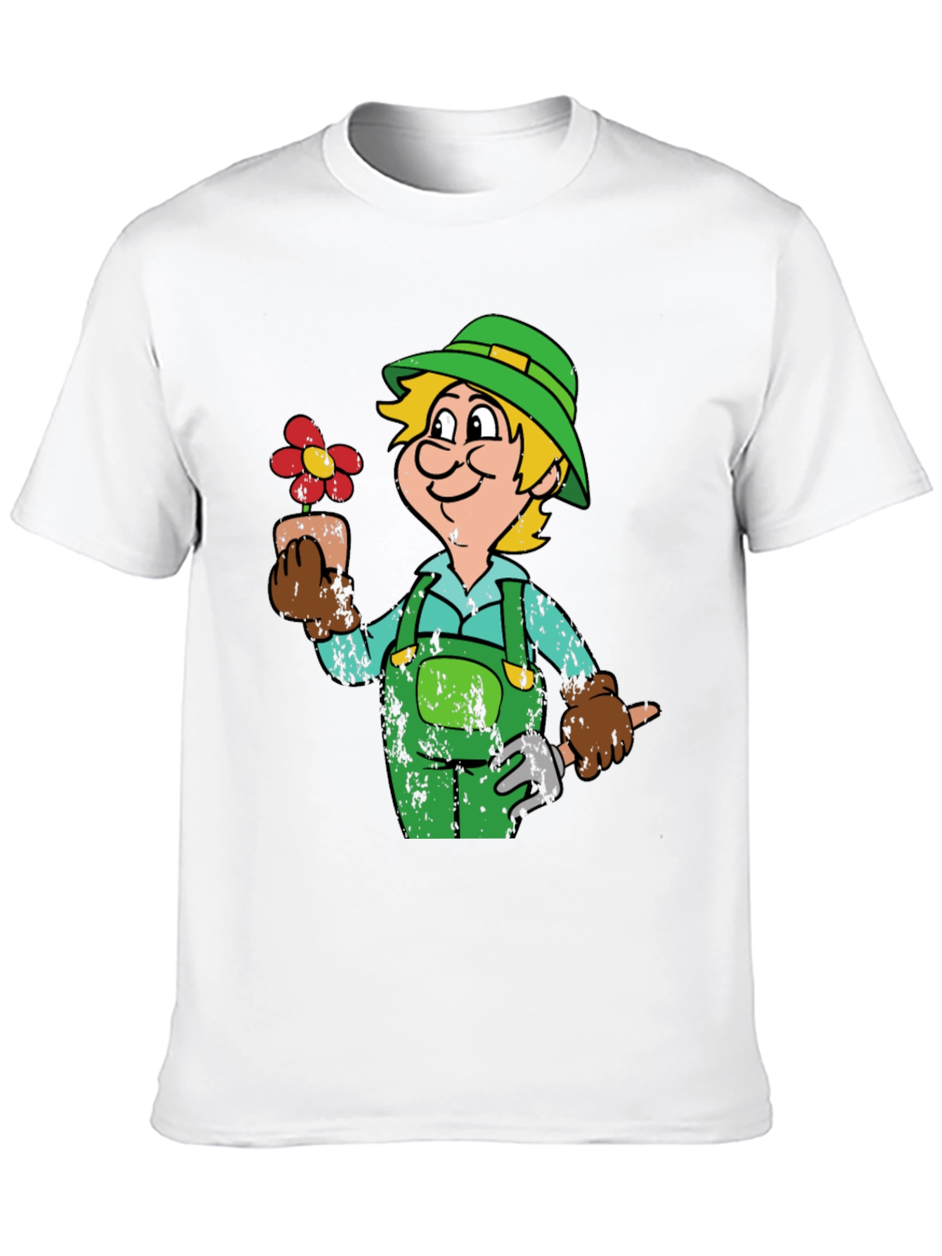 Gardener Cartoon Graphic T-Shirt