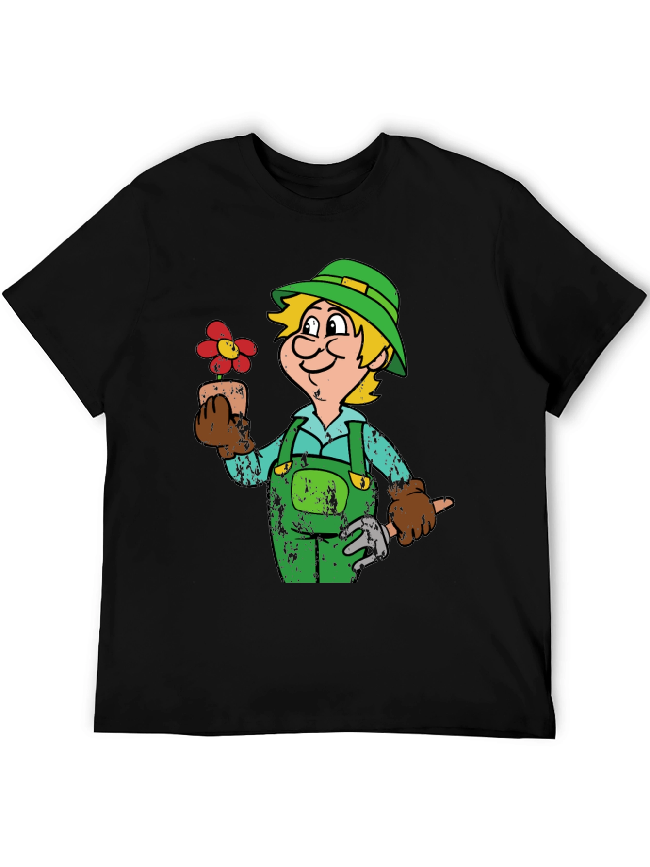 Gardener Cartoon Graphic T-Shirt