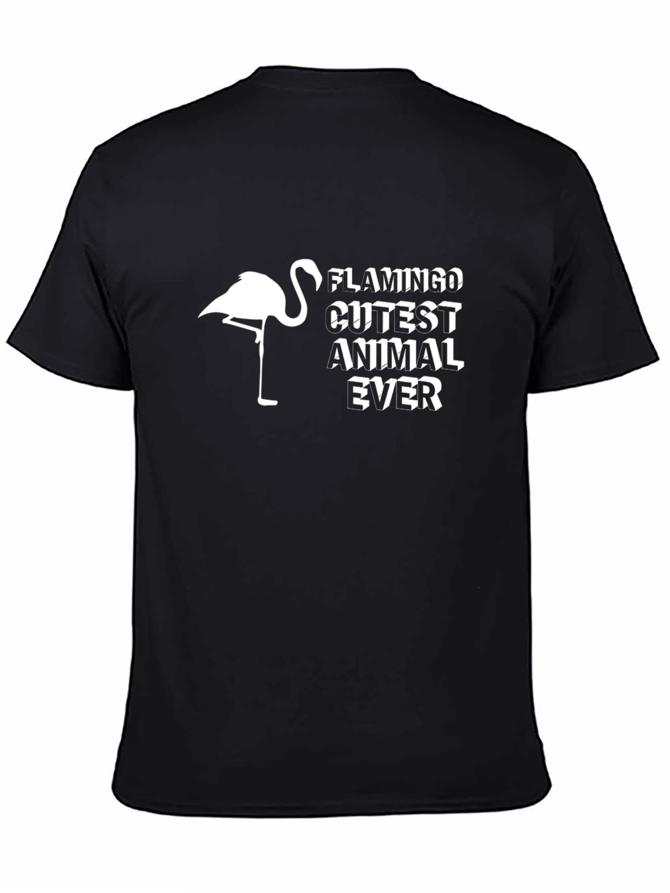 Flamingo Cutest Animal Ever Black T-Shirt