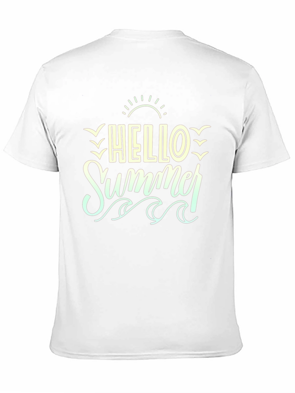 Hello Summer T-Shirt - Black Beach Vibe