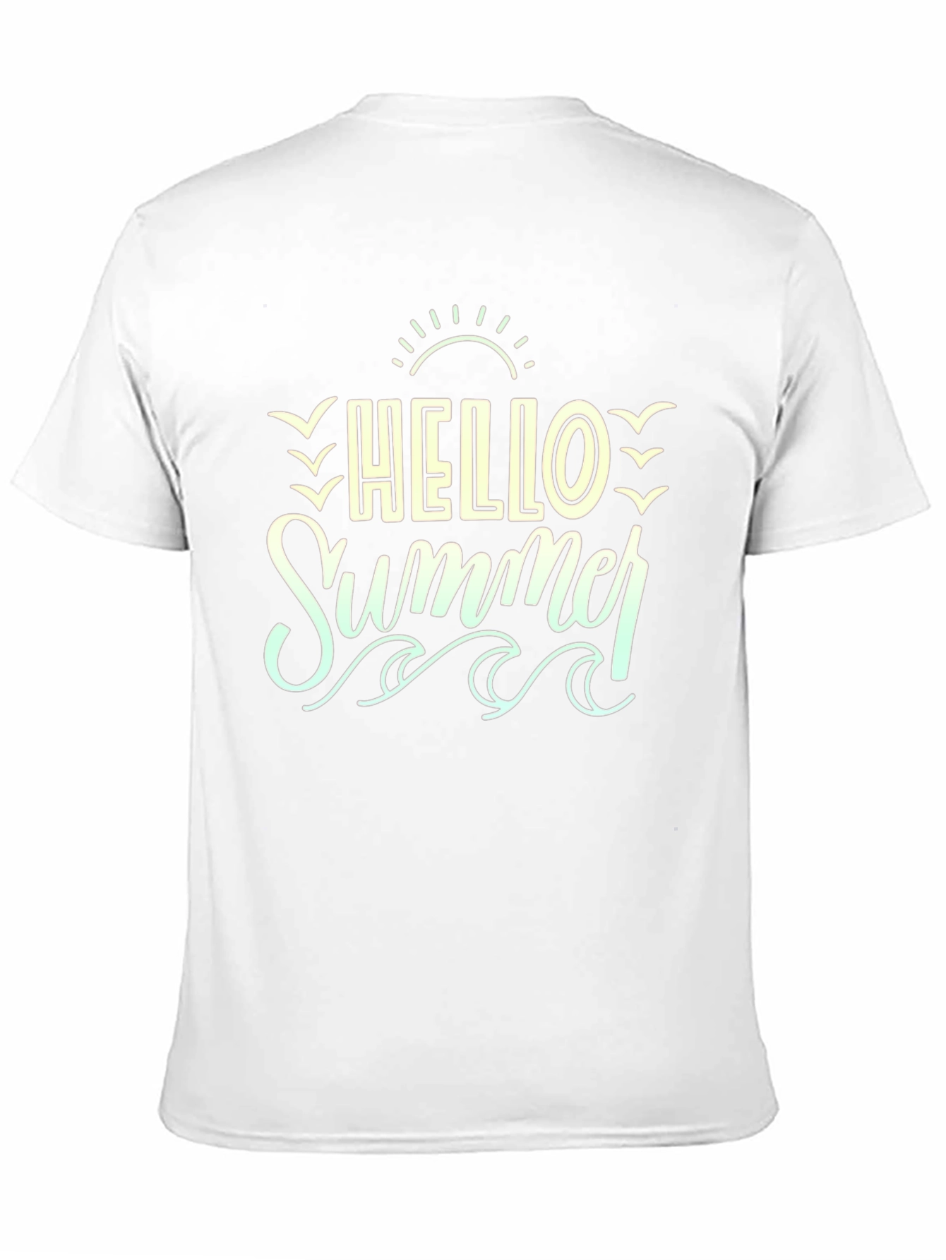 Hello Summer T-Shirt - Black Beach Vibe