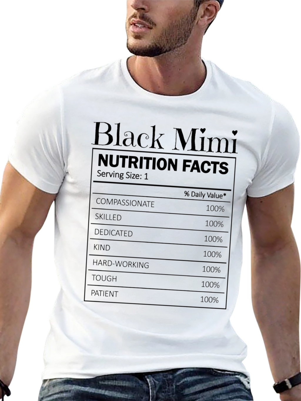 Black Mimi Nutrition Facts T-Shirt