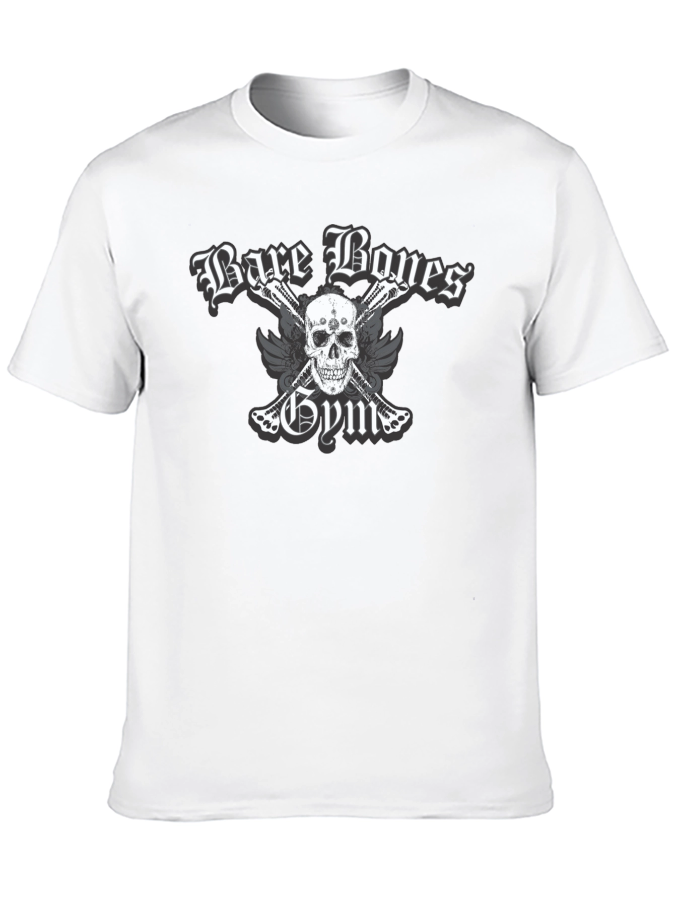 Bare Bones Gym Skull Graphic T-Shirt