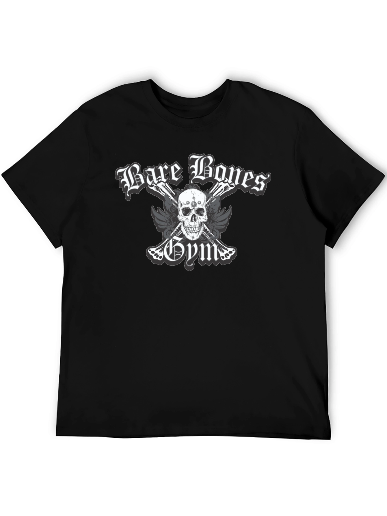Bare Bones Gym Skull Graphic T-Shirt