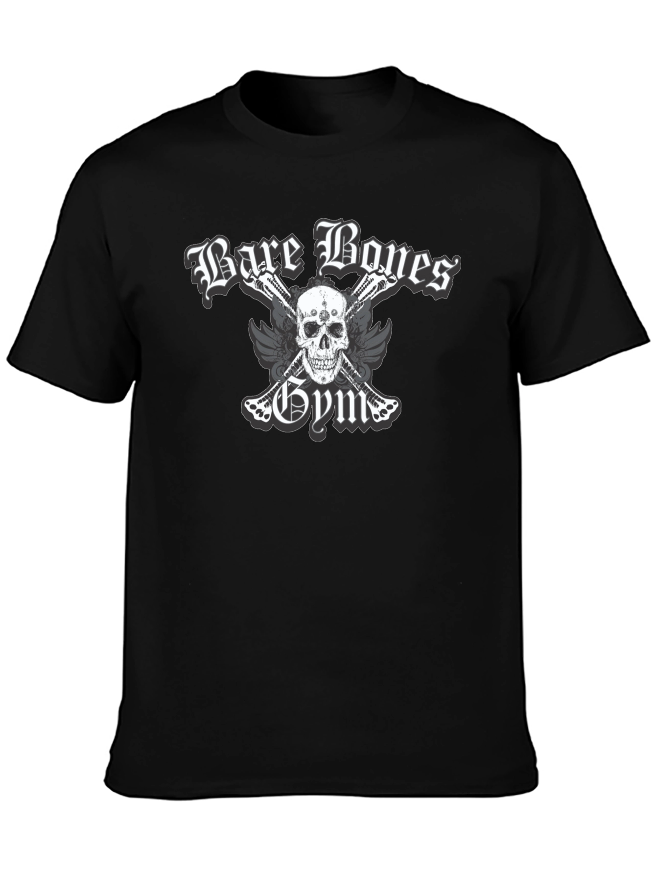 Bare Bones Gym Skull Graphic T-Shirt