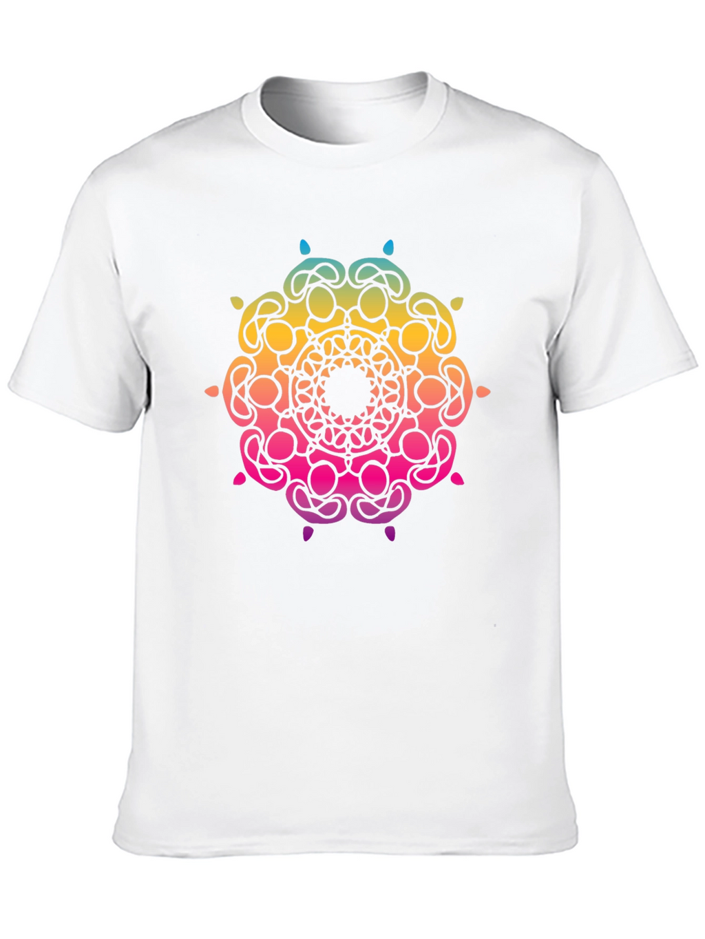 Vibrant Mandala Graphic Tee - Stylish Black T-Shirt