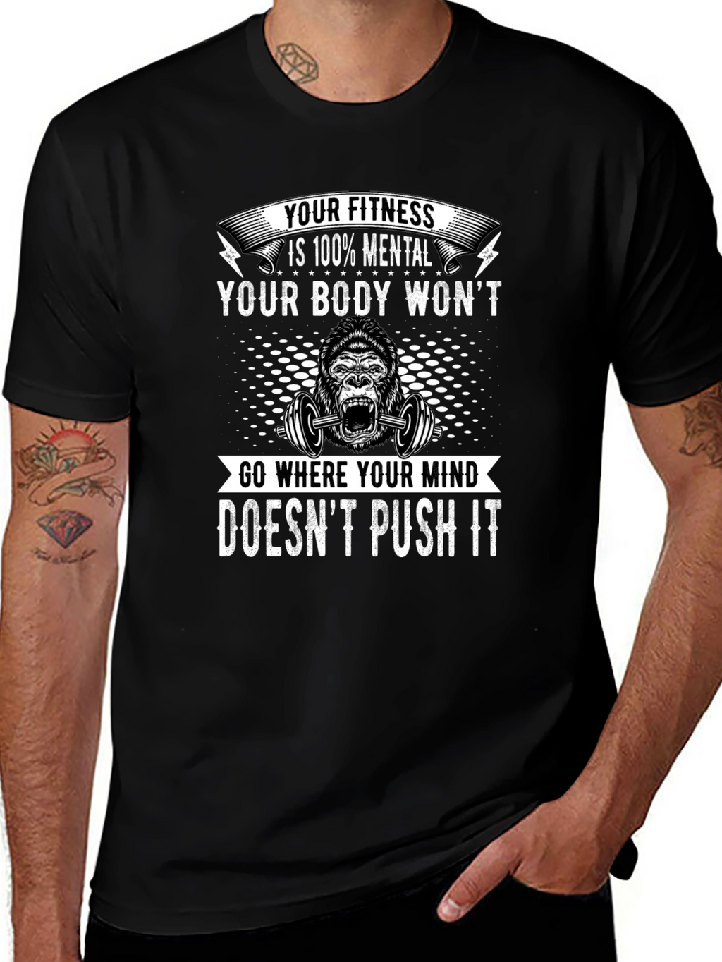 Motivational Fitness T-Shirt: Mental Strength Design