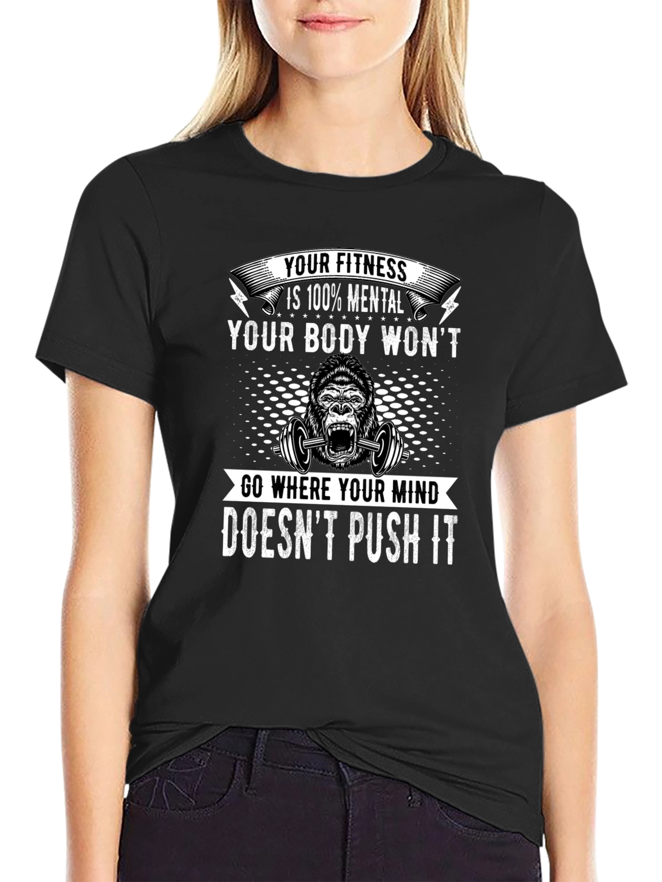 Motivational Fitness T-Shirt: Mental Strength Design
