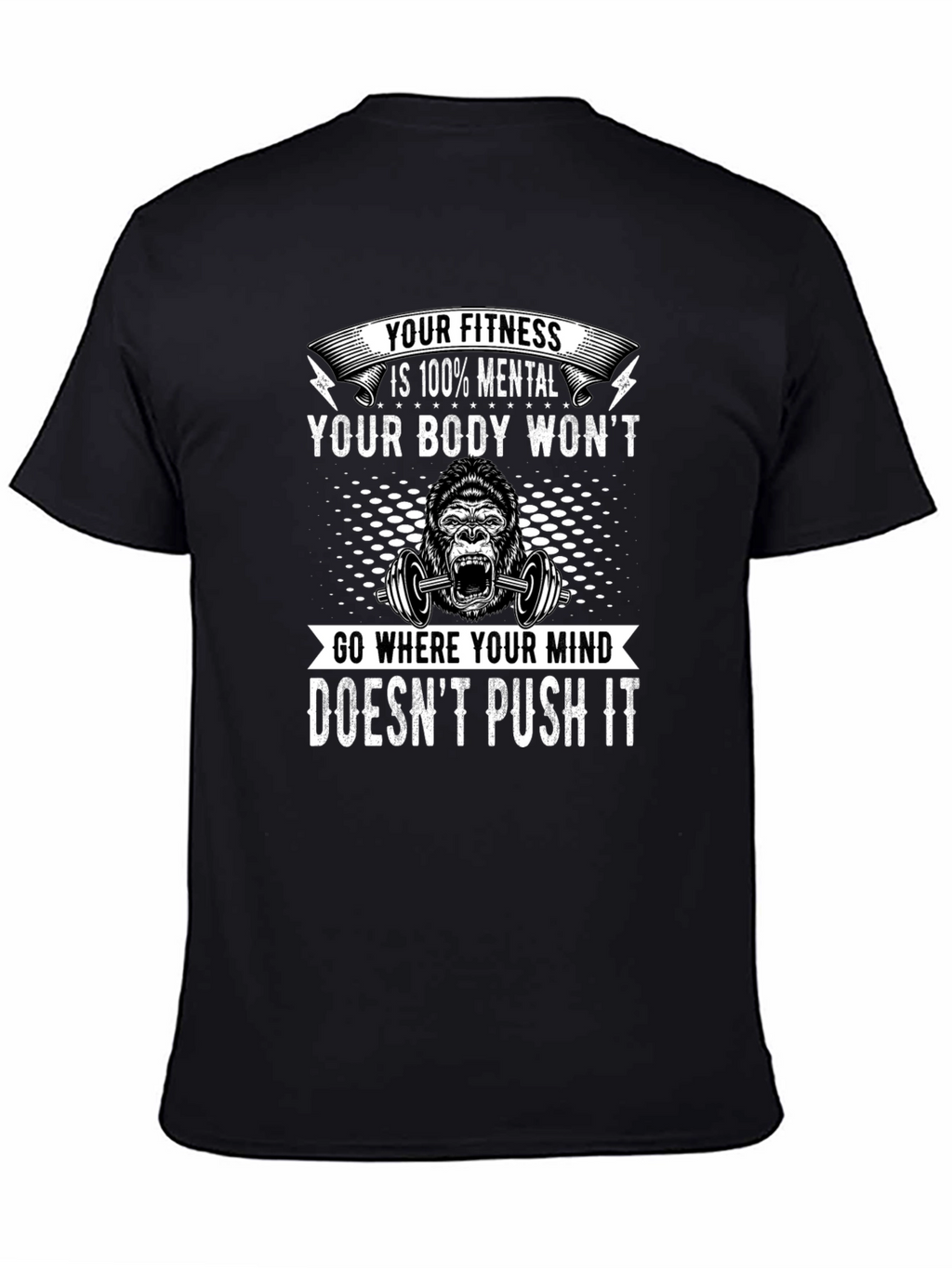 Motivational Fitness T-Shirt: Mental Strength Design
